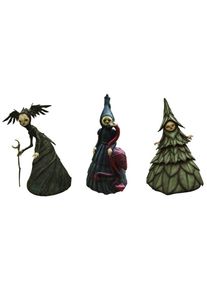 Halloween Witch Minifigure Statue RéSine Creepy Witch Sculptures DéCoration de Jardin pour Bureau DéCoration de Jardin