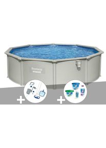 Kit piscine acier ronde Bestway Hydrium 4,60 x 1,20 cm + Kit de traitement au chlore + Kit d'entretien Deluxe