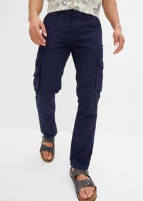 bonprix Spodnie bojówki z powłoką z teflonu Regular Fit Straight niebieski 46