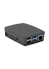 Raspberry Pi Gehäuse Raspberry Pi 4, schwarz/grau - RPI4 CASE BLACK/GREY BULK