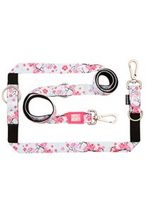 Max & Molly Multifunctionele Riem Cherry Bloom M: 200 cm lang, 20 mm breed hond