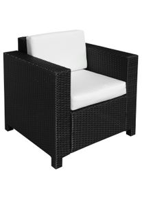 Outsunny Rattan Single Sofa Chair with Aluminium Frame Black | Aosom Ireland