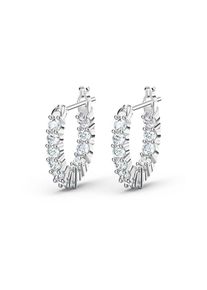 Swarovski Dames Oorbellen zilver / transparant One Size