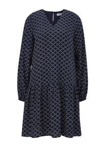 comma, comma casual identity Dames Jurk donkerblauw / wit 32