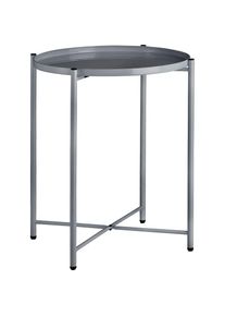 TecTake Table d'appoint chester 45,5x45,5x53cm - bout de canapé, table basse, table de lit - gris foncé