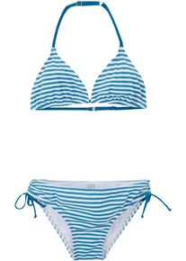 bonprix Bikini dziewczęce (2 części) z poliamidu z recyklingu niebieski 176/182