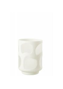 Vase blanc avec tâches en verre L15l15H19cm - Blanc