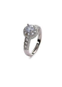 SOHI Anello 'Skye' Donna - blu chiaro / argento / trasparente