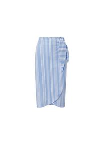 Tchibo - Gestreifter Wickelrock - Damen - Gr. M - hellblau/gestreift