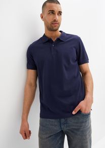 Piqu&eacute;-Poloshirt aus reiner Bio-Baumwolle, blau, Gr&ouml;&szlig;e 48/50 (M), 100% Baumwolle, bonprix