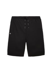 Tom Tailor Herren Atmungsaktive Shorts, schwarz, Uni, Gr. S, polyester