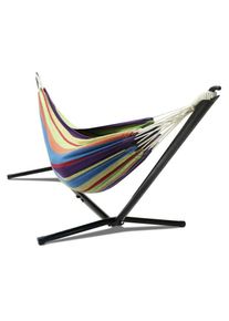 Idmarket - Hamac avec support métal et toile rayée multicolore - Multicolore