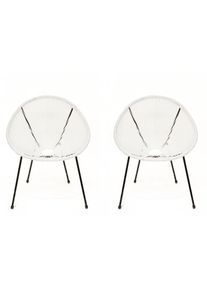 HABITAT ET JARDIN Lot de 2 fauteuils de jardin 'Ania' - Blanc