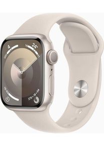 Apple Watch Series 9 Aluminium 41 mm (2023) | GPS | Polarstern | Sportarmband Polarstern S/M