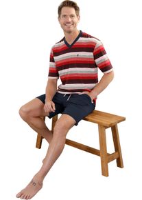 Hajo Panska Krátke pyžamo námornícka modrá a červená priečne pruhovaná veľkosť 60/62