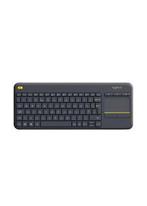 Logitech Toetsenbord met touchpad, K400+, Amerikaans Engels met €, QWERTY, USB, Draadloos - 920-007145