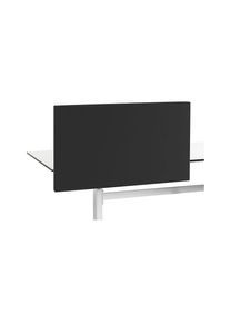 Pared separadora acústica estándar para mesas con esquinas rectas, altura 650 mm, textil, anchura 800 mm, negro