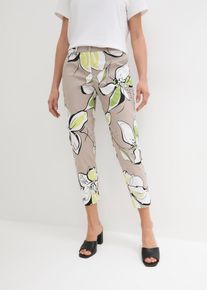 bonprix Spodnie 7/8 ze stretchem, szary, 52
