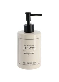 Distributeur a savon dolomite rond imprime 320 ml - neo retro blanc Tendance
