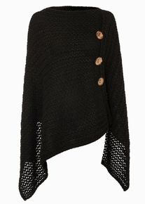 bonprix Poncho czarny 0