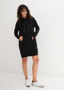 Sweatkjole i ren bomull, svart, størrelse 40/42 (M), bonprix
