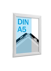 Cadre clic-clac A5 standard argent | 20 mm | En onglet, aluminium
