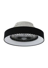 LINDBY LED-Deckenventilator Mace, schwarz, leise, Ø 47 cm