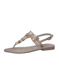 Tamaris Dames Teenslipper beige / rose-goud / transparant 36
