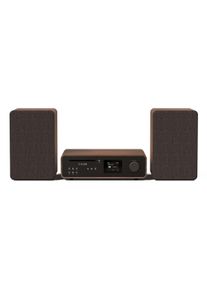 pure Classic Stereo - De charmante hifi-muziekinstallatie in Koffie Zwart/Walnoot