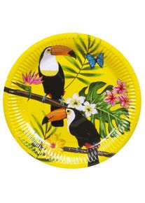 Boland 10 piatti di carta Toucan tropicale 23 cm