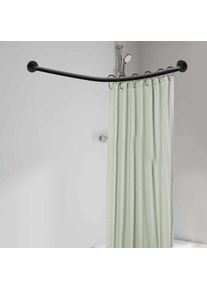 Extensible rideau de douche tige L-forme noir rideau de douche tige pour douche