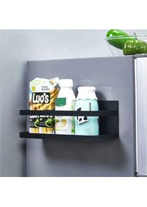 Réfrigérateur étagère suspendue pour réfrigérateur aimant étagère à épices avec étagère cuisine étagère cuisine organisateur de rangement, noir
