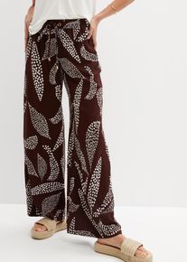 bonprix Mujer, Pantalón Marlene de viscosa, marrón, 42