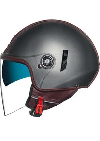 Nexx SX.60 Brux, straalhelm , kleur: grijs/donkerrood , maat: L