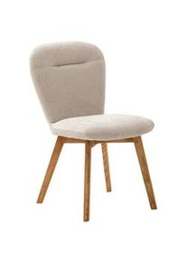 Livetastic Stuhl , Weiß , Holz, Textil , Esche , massiv , 50x88x64 cm , Holzmöbel, Sitzgelegenheiten Holz, Holzstühle