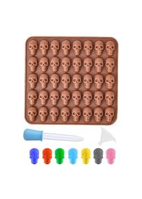 maskworld Mini teschio orsetto gommoso stampo in silicone per gomme da masticare e cioccolato 40 volte