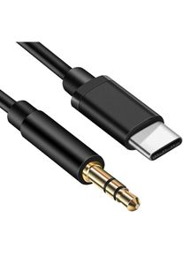 Câble USB C vers 3,5mm Jack 1M, USB C vers Auxiliaire Prise Jack, Cable Jack Adaptateur Casque, Cable Aux Voiture Stéréo Audio