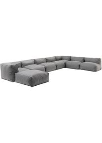 Canapé d'angle modulable 8 places gris - Mixi - Gris