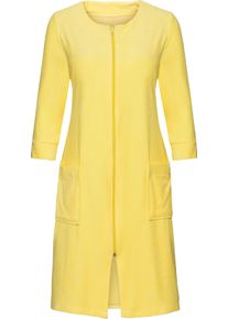 feel good Damer Morgonrock gul Gr&ouml;&szlig;e 44/46