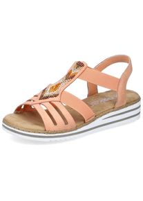 Rieker Dames Sandaal beige / bruin / oranje 36