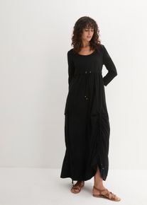 Shirtjurk met 3/4 mouw - zwart - maat 36/38 (S) - met katoen - bonprix