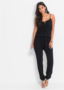 Jumpsuit van gestructureerde viscose - zwart - maat 34 - viscose - bonprix