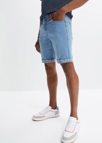 Stretch jeans bermuda regular fit - blauw - maat 46 - met katoen - bonprix
