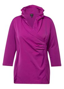Ulla Popken Dames Blouse aubergine M-L