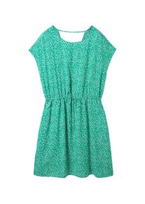 Tom Tailor Denim Damen Kleid mit Livaeco, grün, Print, Gr. XL, viskose
