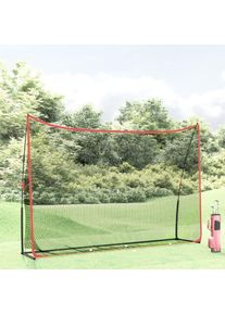 vidaXL - Filet d'entraînement de golf noir/rouge 305x91x213 cm polyester