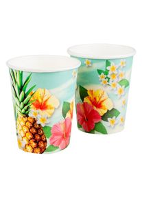 Boland 10 färgglada Hawaiian pappersmuggar 250ml