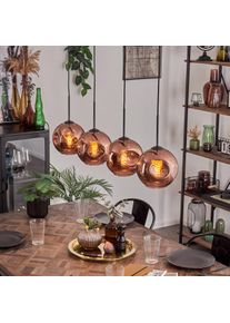 hofstein Ripoll Hanglamp Koperkleurig, 4-lichts
