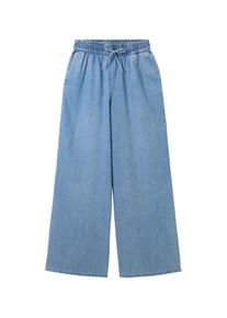 Tom Tailor Denim Damen Volume Flare Soft Jeans, blau, Uni, Gr. XL, baumwolle