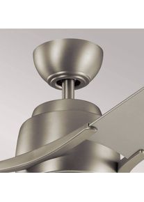 Kichler Zeus three-blade LED ceiling fan, brushed nickel